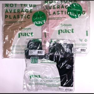New 3 Pairs Pact Organic Cotton Thongs XL